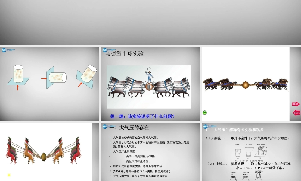 八年级物理下册 9.3 大气压强课件 (新版)新人教版 课件