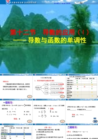 (公开课课件）导数与单调性