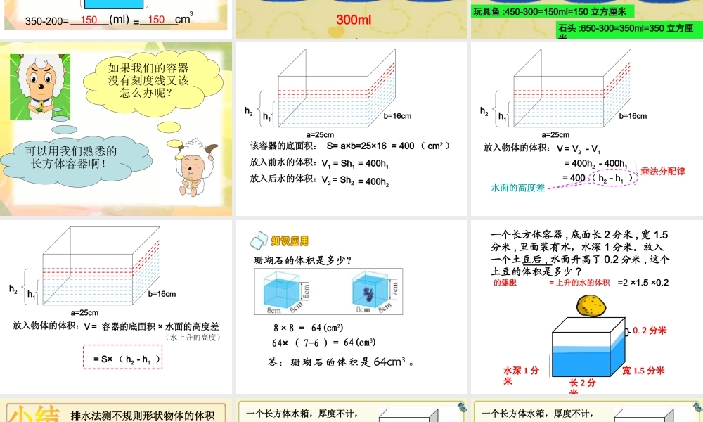 用排水法求不规则物体体积