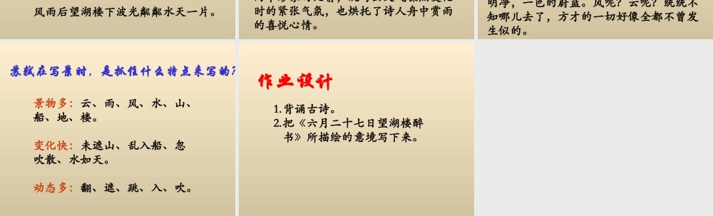 《六月二十七日望湖楼醉书》教学课件