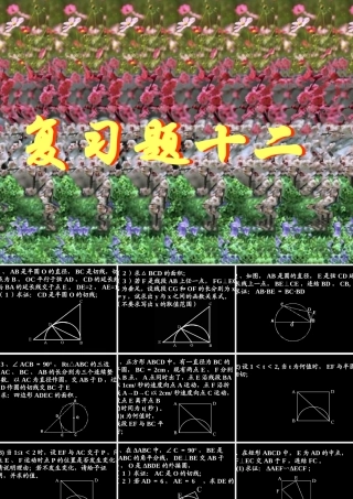 复习题十二 初三数学复习题课件[整理十四套]人教版