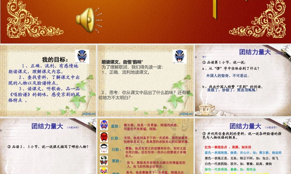 唱脸谱课件(公开课)