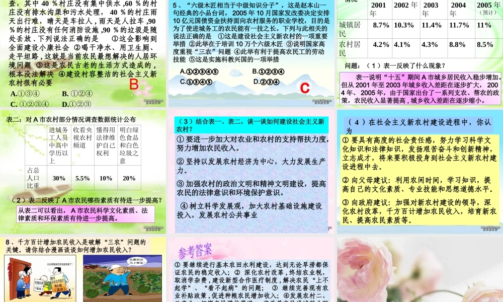 建设社会主义新农村课件 人教版 课件