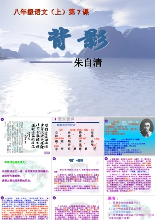 八年级语文背影课件6苏教版 课件