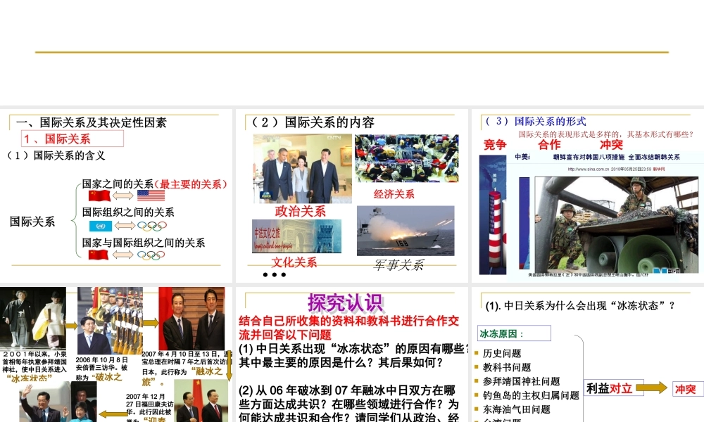 国际关系的决定因素：国家利益