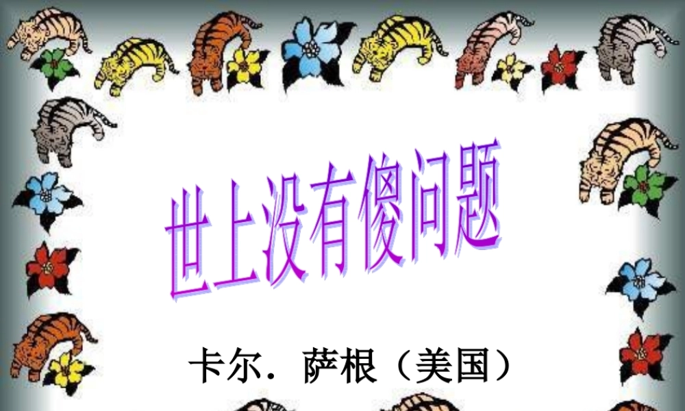世上没有傻问题 课件示例 课件