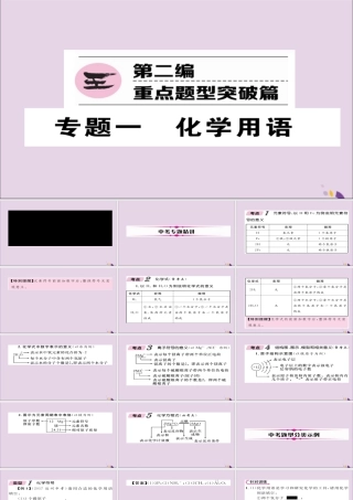 中考化学复习 第二编 重点题型突破篇 专题1 化学用语(精讲)课件