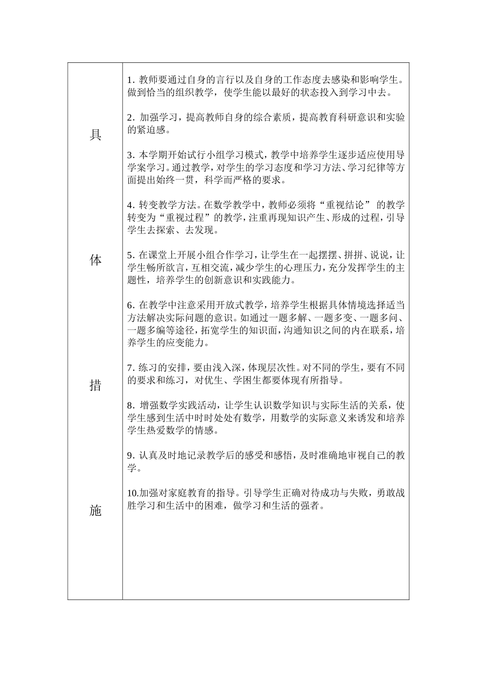 数学学科教学计划_第2页