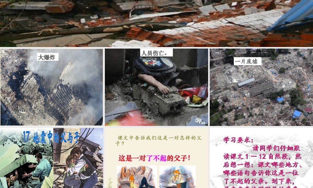 17、《地震中的父与子》PPT课件
