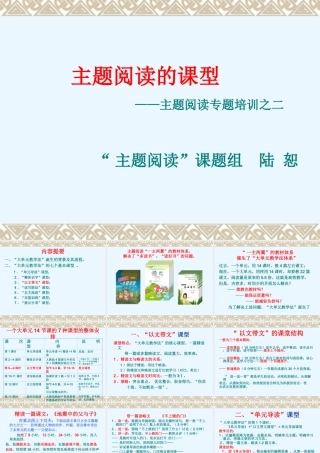 主题阅读的课型