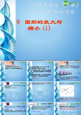 八年级数学下册 4.9图形的放大与缩小(一)课件 北师大版 课件
