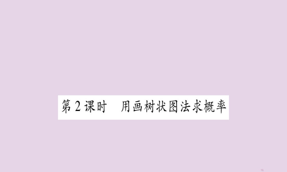 九年级数学下册 第4章 概率 42 概率及其计算 422 第2课时 作业课件 (新版)湘教版 课件