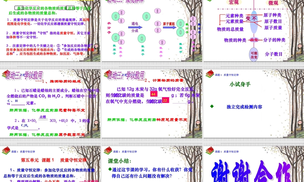 课题1质量守恒定律4