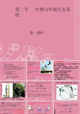 七年级生物上册_第一单元_第二章《了解生物圈》第二节《生物与环境组成生态系统》课件_(新版)新人教版