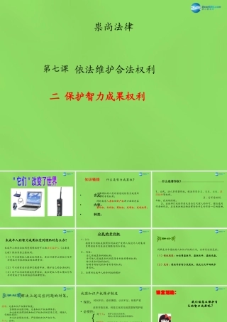 九年级政治全册 72 保护智力成果权课件 苏教版 课件