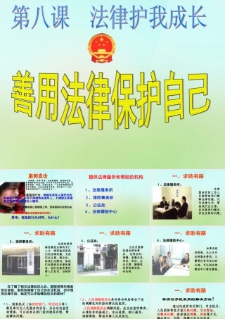 中学七年级政治下册 8.2 善用法律保护自己课件2 新人教版 课件