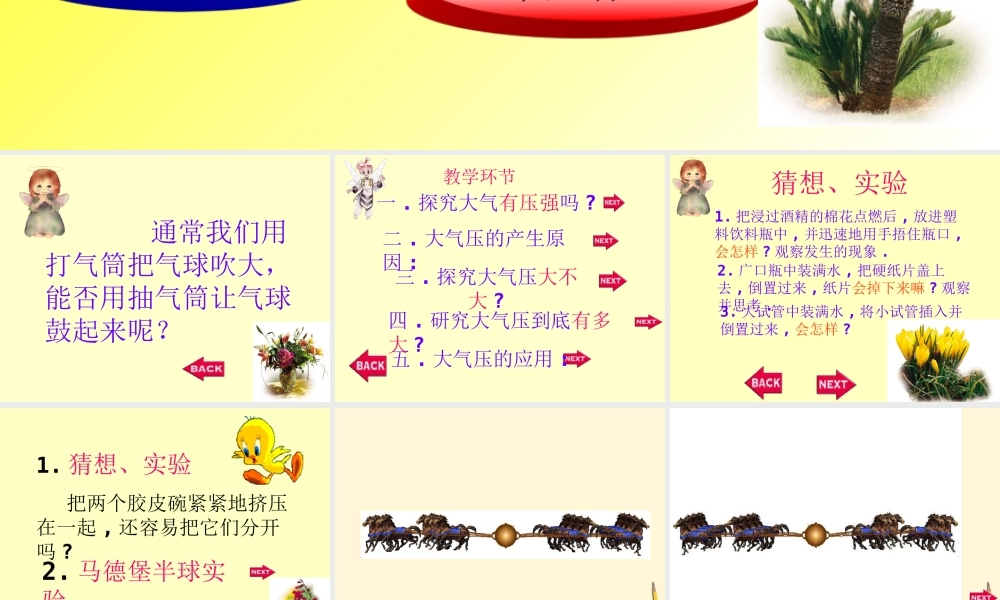 八年级物理下册 8.4(大气压强)课件 北师大版 课件