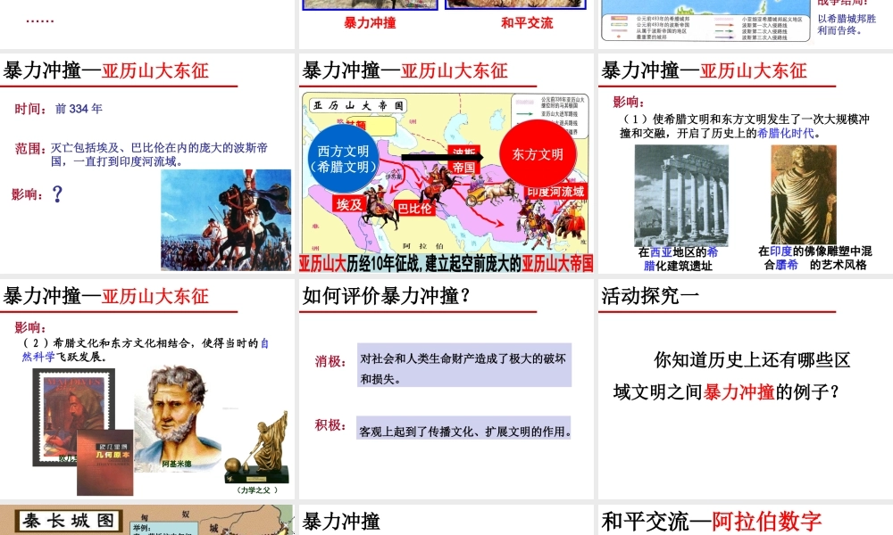 文明的冲撞与交融