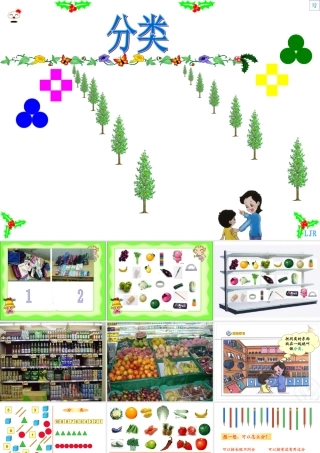人教版一年级数学下册分类和整理课件_2 (2)