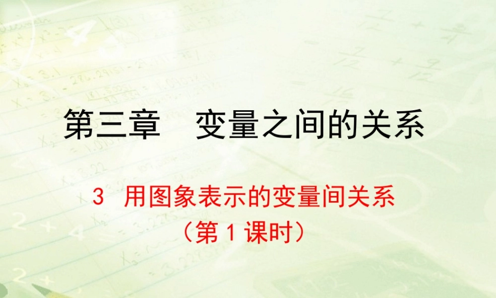 3-用图象表示的变量间关系