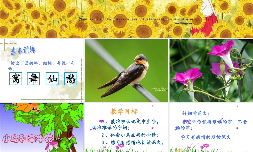 二上8课《小鸟和牵牛花》