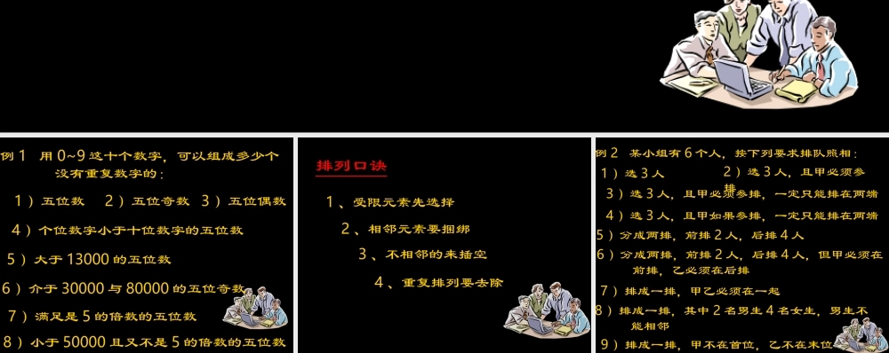 排列问题 高二数学排列与组合课件集合 人教版 高二数学排列与组合课件集合 人教版