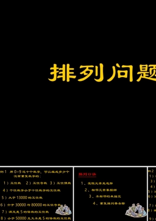 排列问题 高二数学排列与组合课件集合 人教版 高二数学排列与组合课件集合 人教版