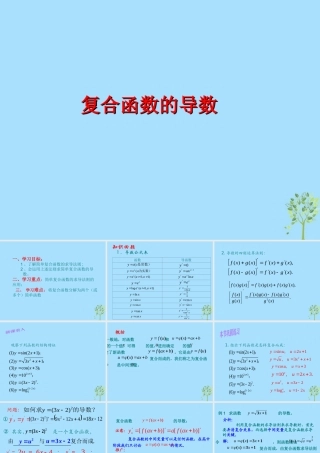 山西省忻州市高考数学 专题 复合函数的导数复习课件