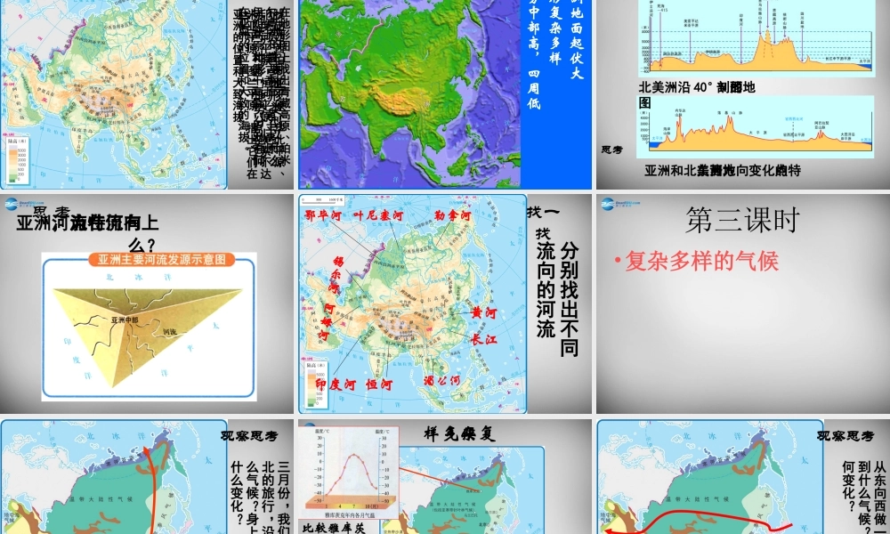 八年级地理下册 第五章 第一节 亚洲的自然环境课件 中图版 课件