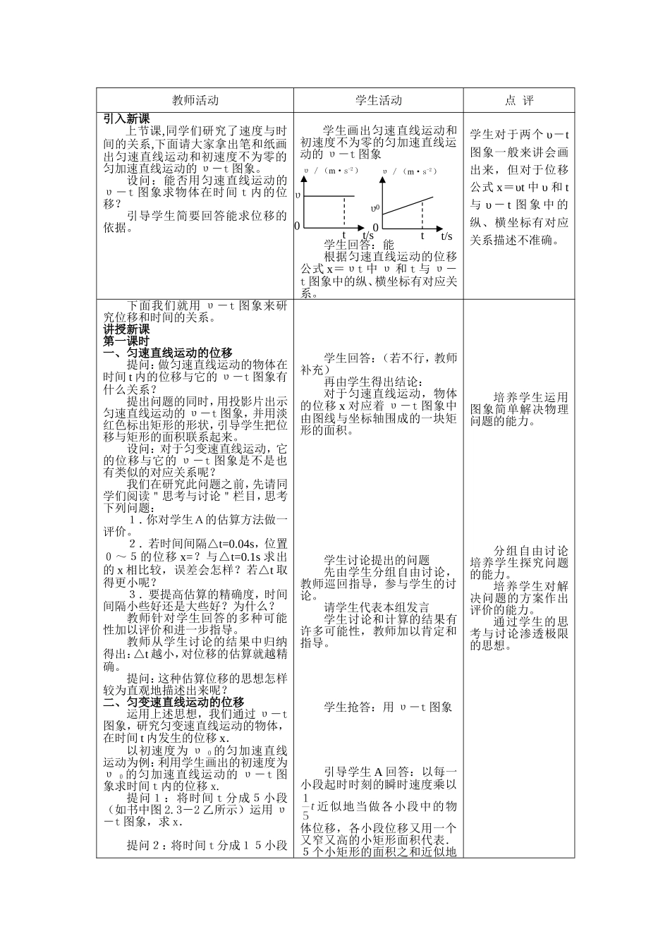 匀变速直线运动的位移与时间的关系0_第2页
