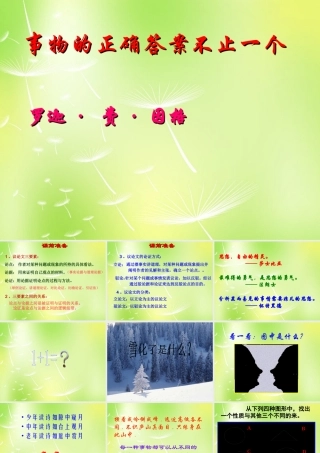 九年级语文上册 第13课(事物的正确答案不止一个)课件 新人教版 课件