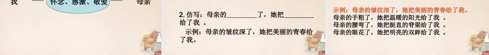 八年级语文下册 第1单元 2(我的母亲)课件 (新版)新人教版 课件