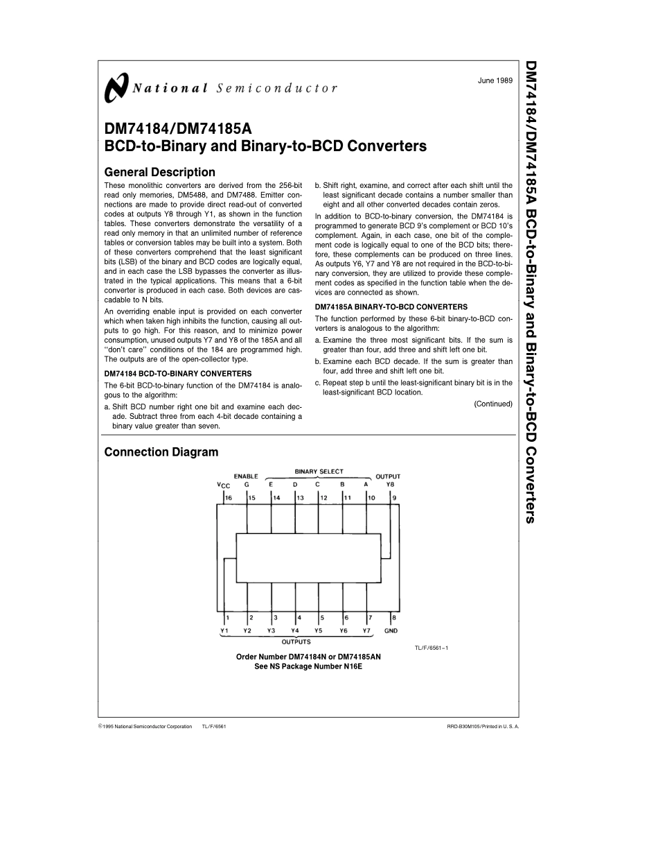 74185-TTL-二进制—BCD代码转换器_第1页