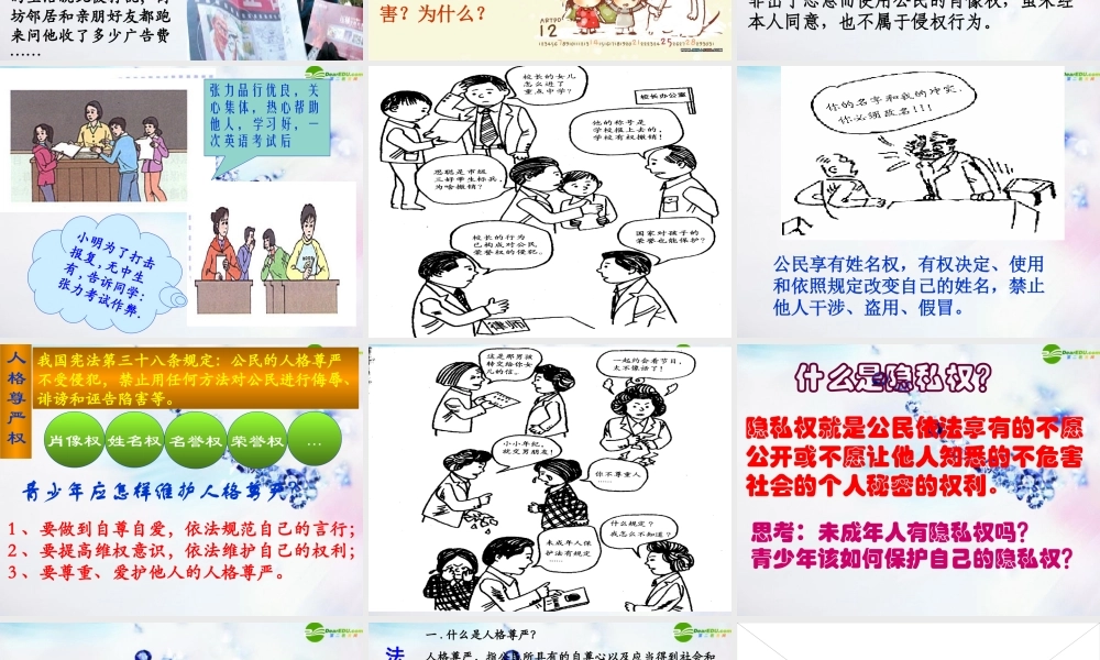 八年级政治上册 第八课 (伴我们一生的权利 )第二框课件 鲁教版 课件