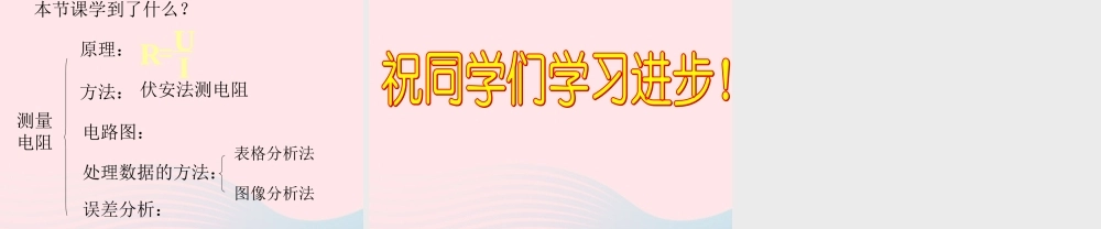 九年级物理上册 52 测量电阻课件1 (新版)教科版 课件
