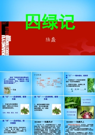 九年级语文上册 23(囚绿记)课件 苏教版 课件