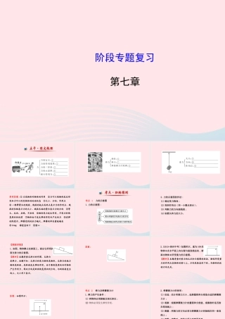 八年级物理下册 阶段专题复习 第七章 力课件 (新版)新人教版 课件