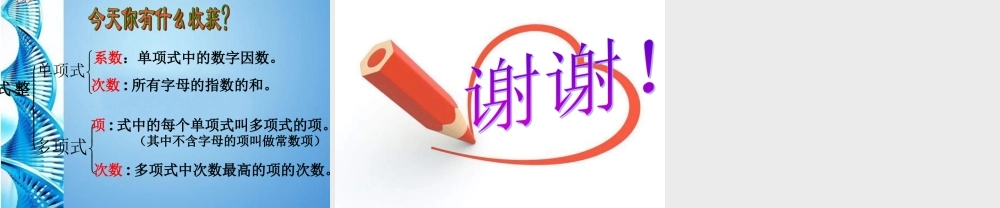 七年级数学上册 第二章第一节(整式)课件 人教新课标版 课件