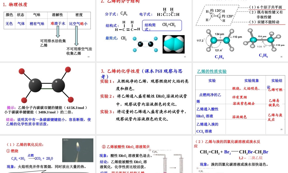 石油的炼制乙烯