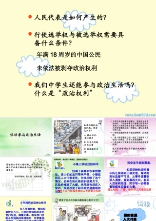依法参与政治生活第六课第三框 课件