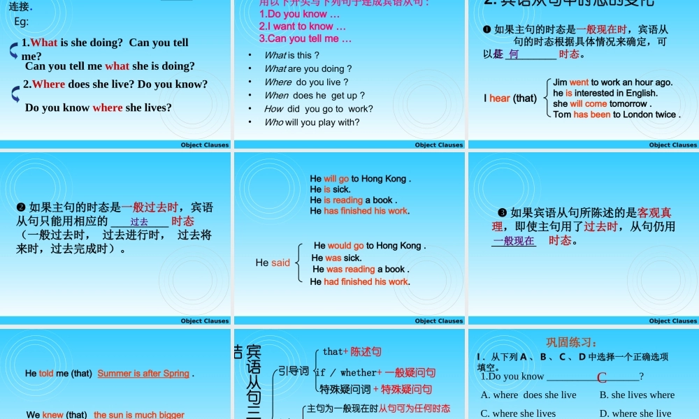 初中英语宾语从句复习课件（openingclass）