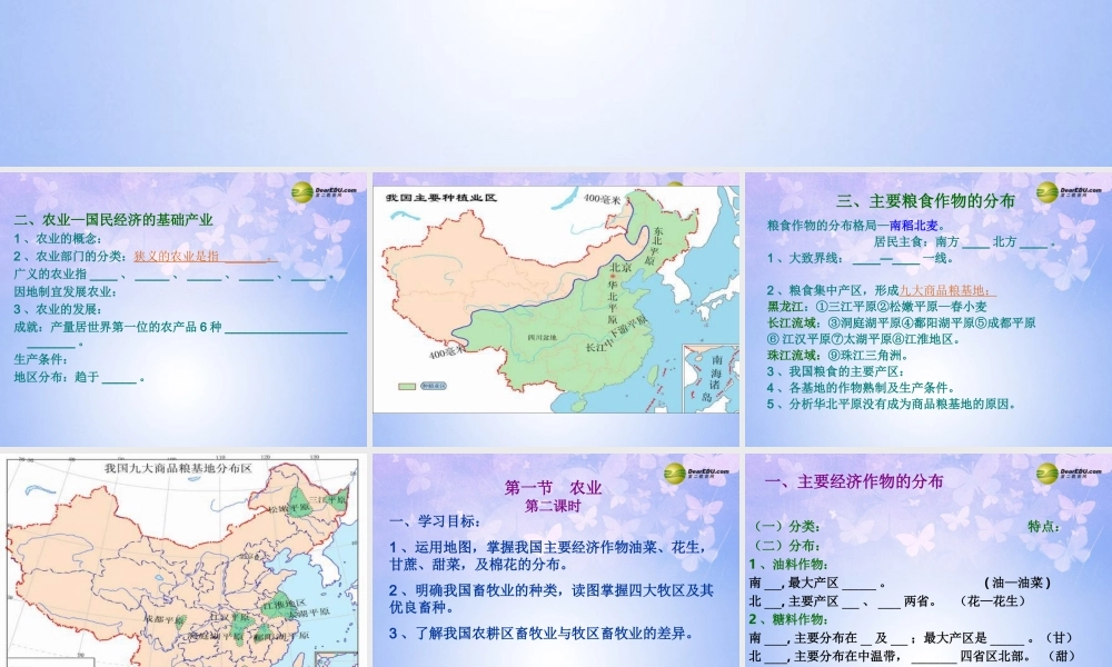 八年级地理上册 第四章 第一节 农业(第二课时)课件 (新版)湘教版 课件