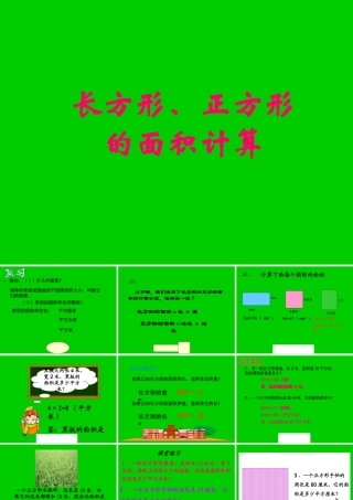 长方形正方形的面积计算