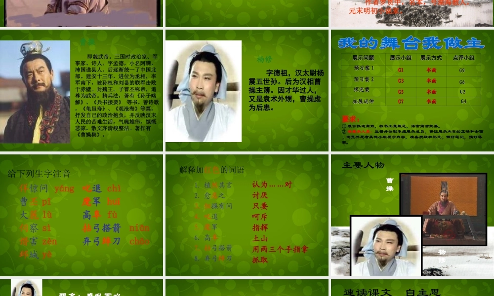 中学九年级语文上册 18 杨修之死课件 新人教版 课件