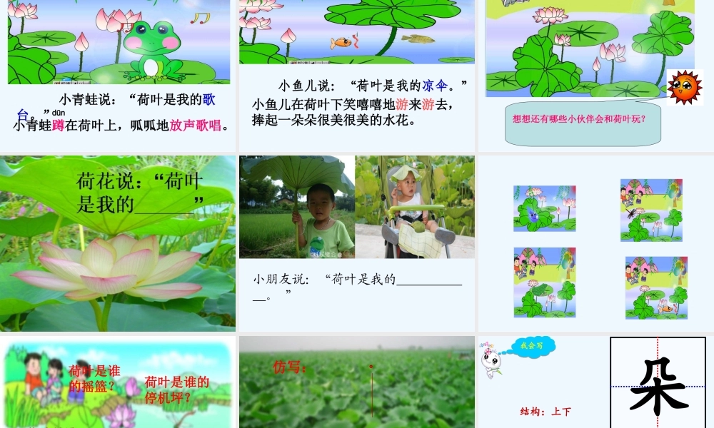 (部编)人教语文2011课标版一年级下册《荷叶圆圆》课件