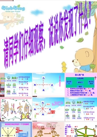 二年级数学下册三%20方向与路线1%20辨认方向第一课时课件