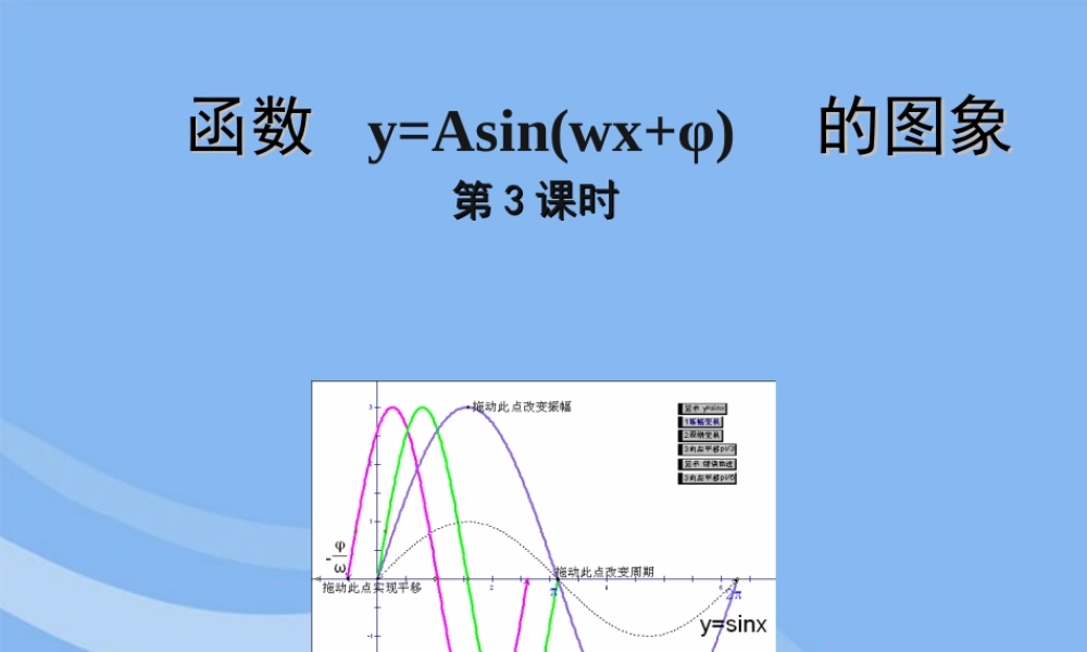 教师说课比赛课件 函数y=Asinwxφ的图象 课件