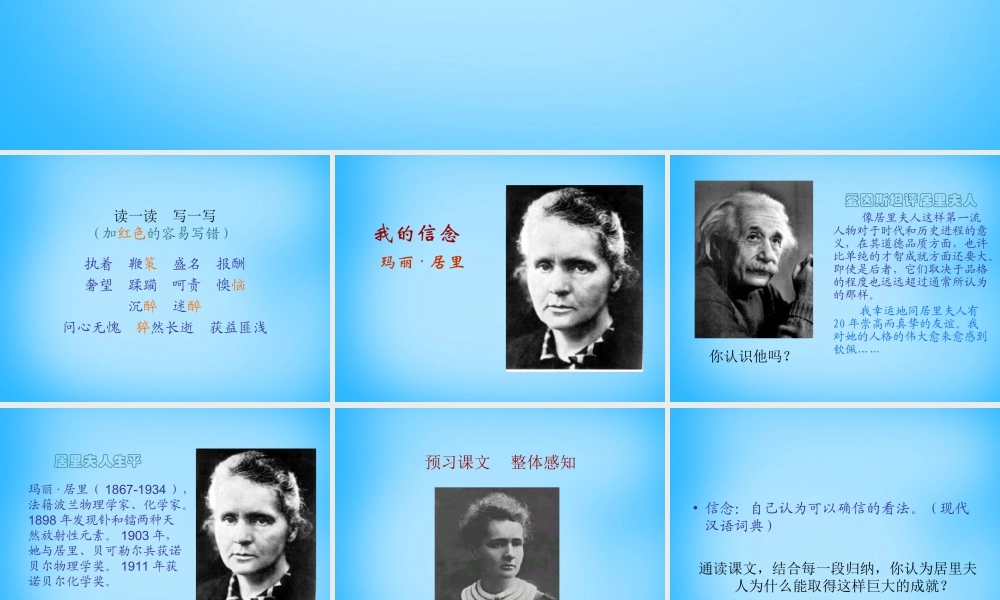 七年级语文下册 的信念课件 鄂教版 课件