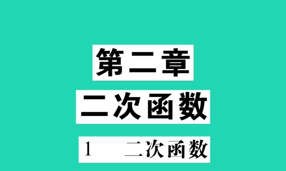 九年级数学下册 第二章(二次函数)1 一次函数习题课件 (新版)北师大版 课件