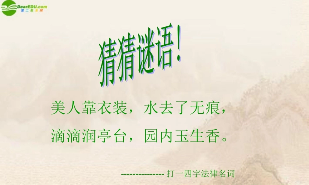 九年级政治(法治的国家)课件 北师大版 课件